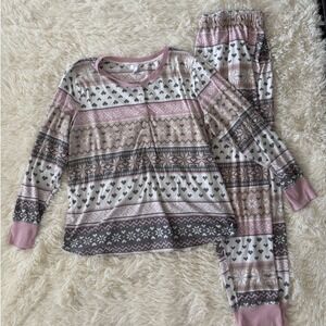 Secret Treasures Womens XL/XG 16-18 Pajama Set Long Sleeve Top Pants Sleepwear